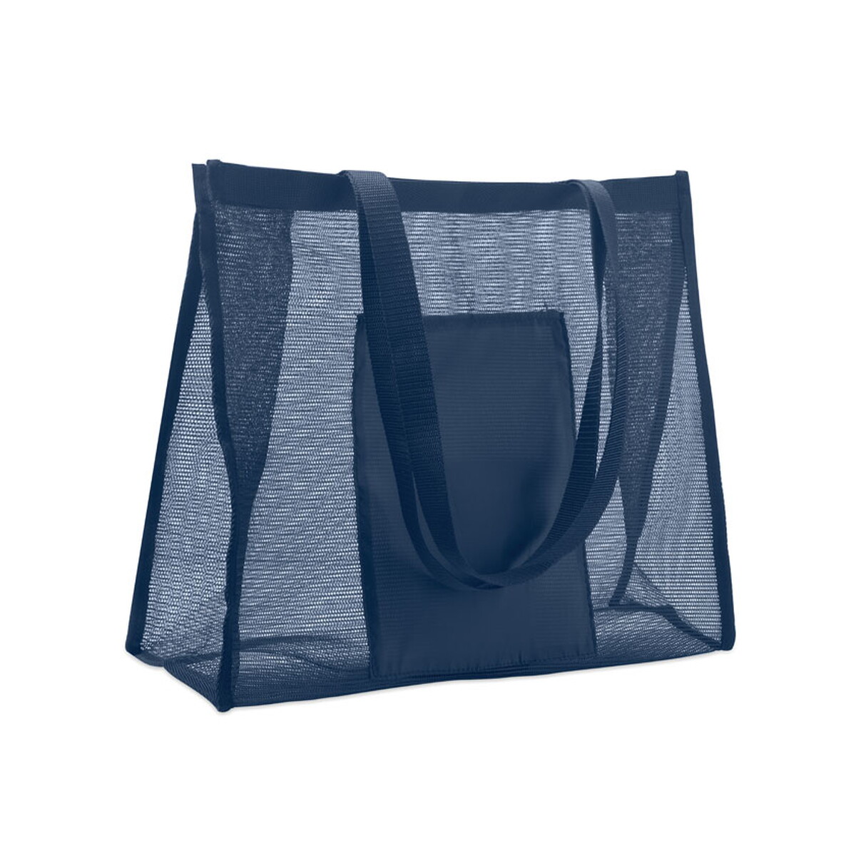 Torby na zakupy z logo – torba na zakupy z siatki rpet limp – niebieska mo2836-04 Torba na zakupy z siatki RPET LIMP - niebieska mo2836-04