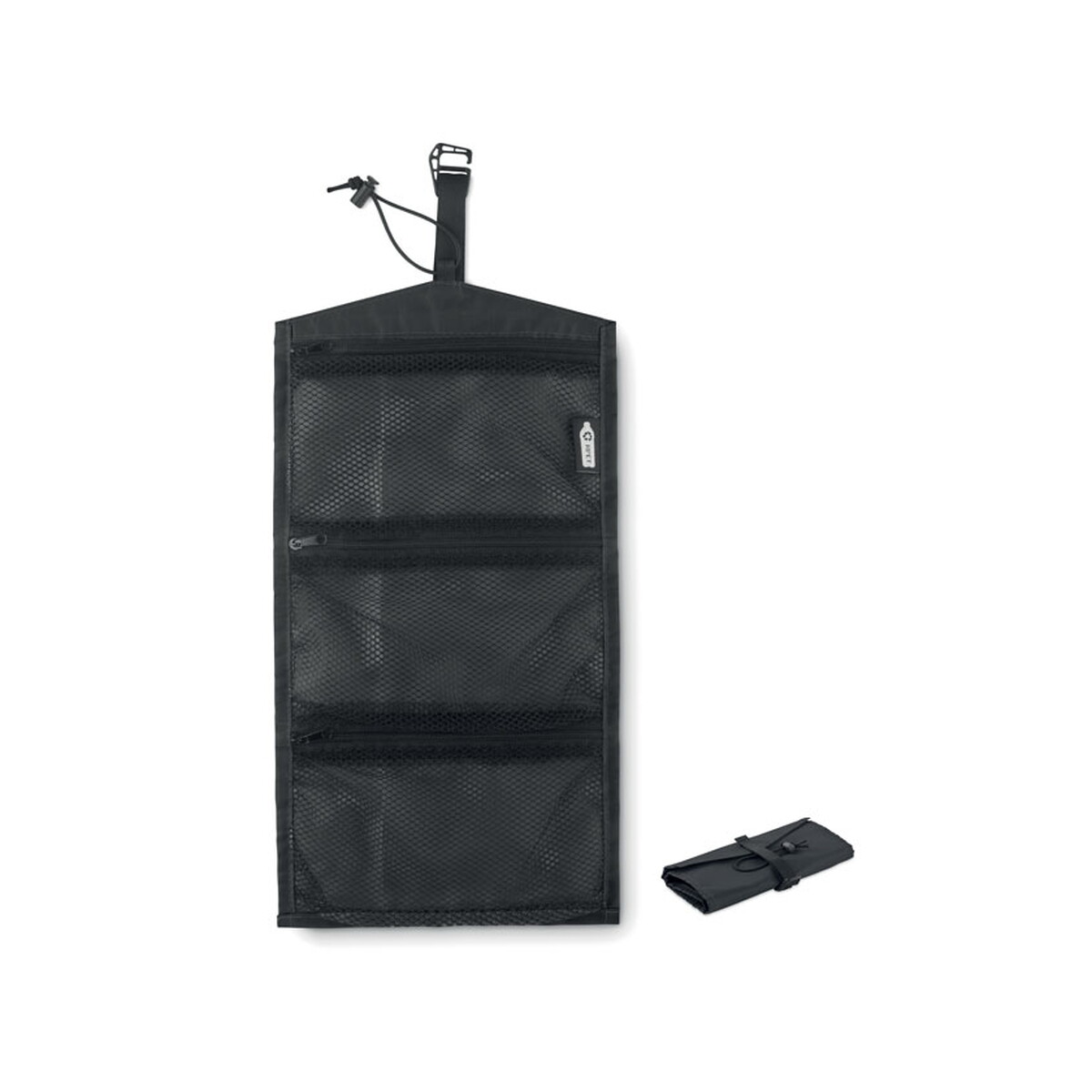 Torby podróżne z logo – organizer do kabli 210rpet traveli – czarny mo2171-03 Organizer do kabli 210RPET TRAVELI - czarny mo2171-03