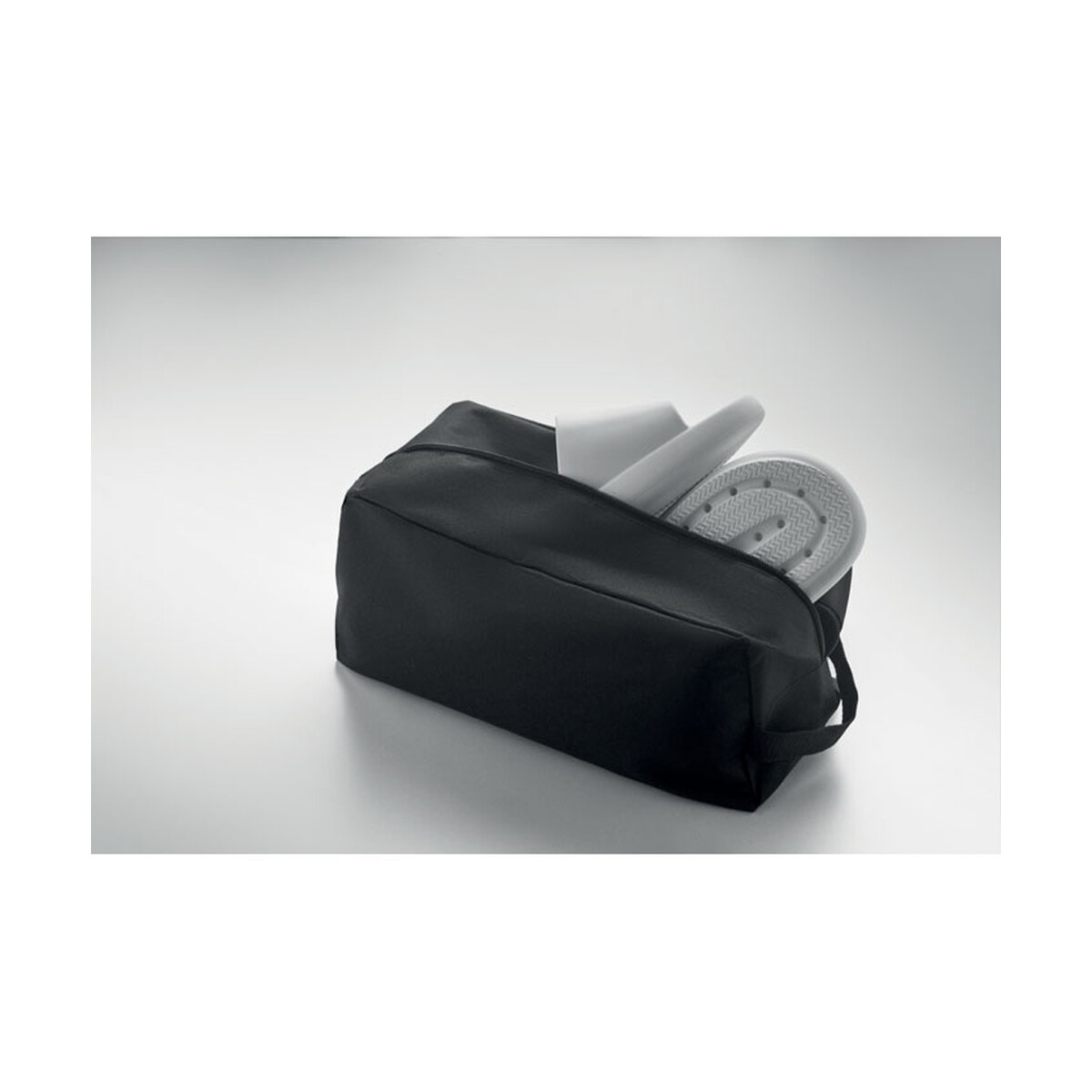 Torby sportowe z logo – worek na buty z rpet 600d shoetogo – czarny mo2977-03-picture7 Worek na buty z RPET 600D SHOETOGO - czarny mo2977-03-picture7