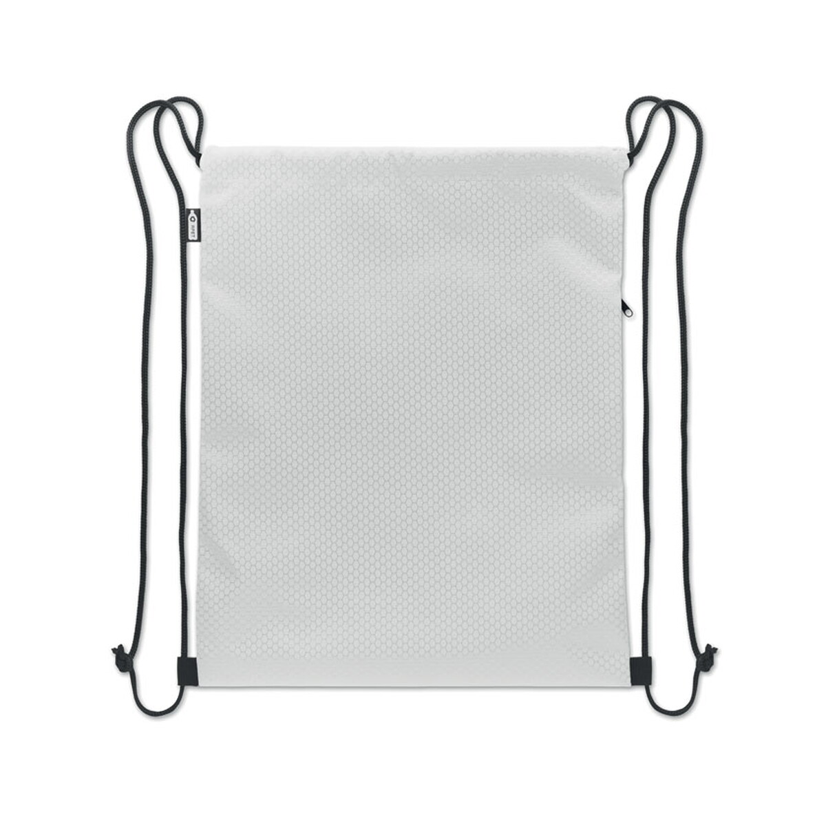 Torby sportowe z logo – worek ze sznurkiem 420d rpet daykit – biały mo2920-06-side Worek ze sznurkiem 420D RPET DAYKIT - biały mo2920-06-side