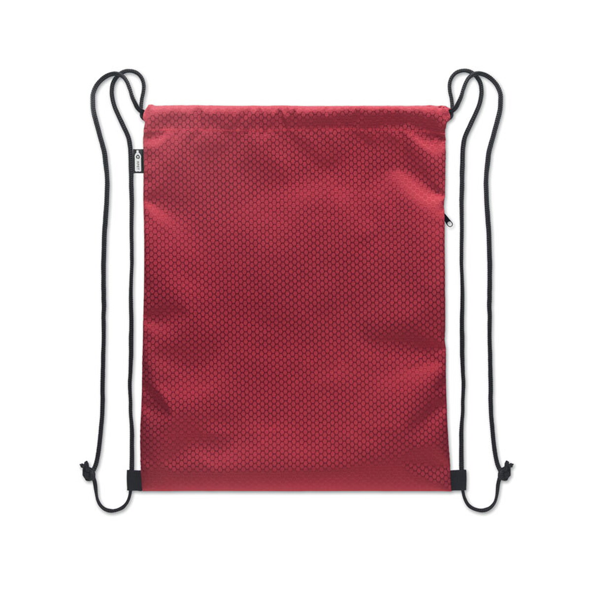Torby sportowe z logo – worek ze sznurkiem 420d rpet daykit – burgundowy mo2920-02-side Worek ze sznurkiem 420D RPET DAYKIT - burgundowy mo2920-02-side