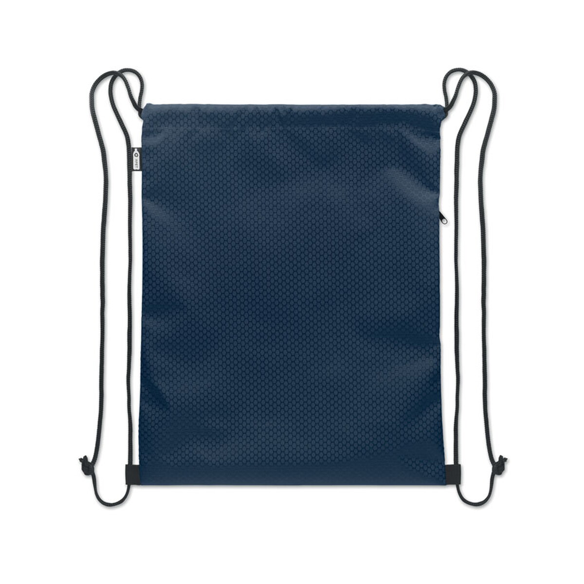 Torby sportowe z logo – worek ze sznurkiem 420d rpet daykit – niebieski mo2920-04-side Worek ze sznurkiem 420D RPET DAYKIT - niebieski mo2920-04-side