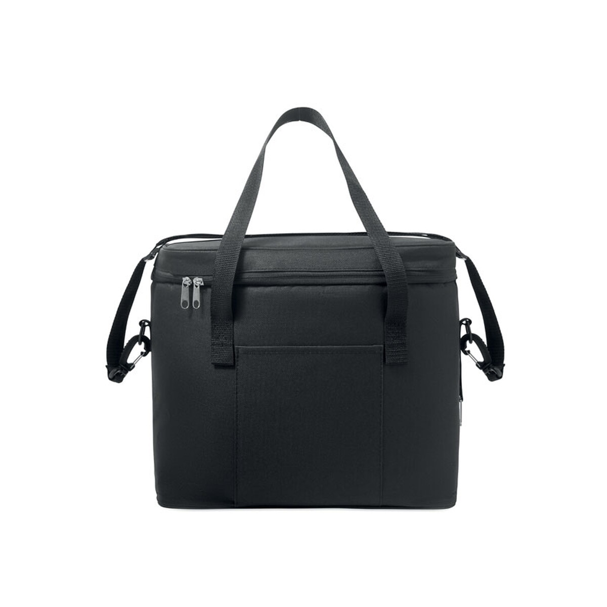 Torby termiczne z logo – torba termiczna rpet gelid – czarna mo2788-03-open Torba termiczna RPET GELID - czarna mo2788-03-open