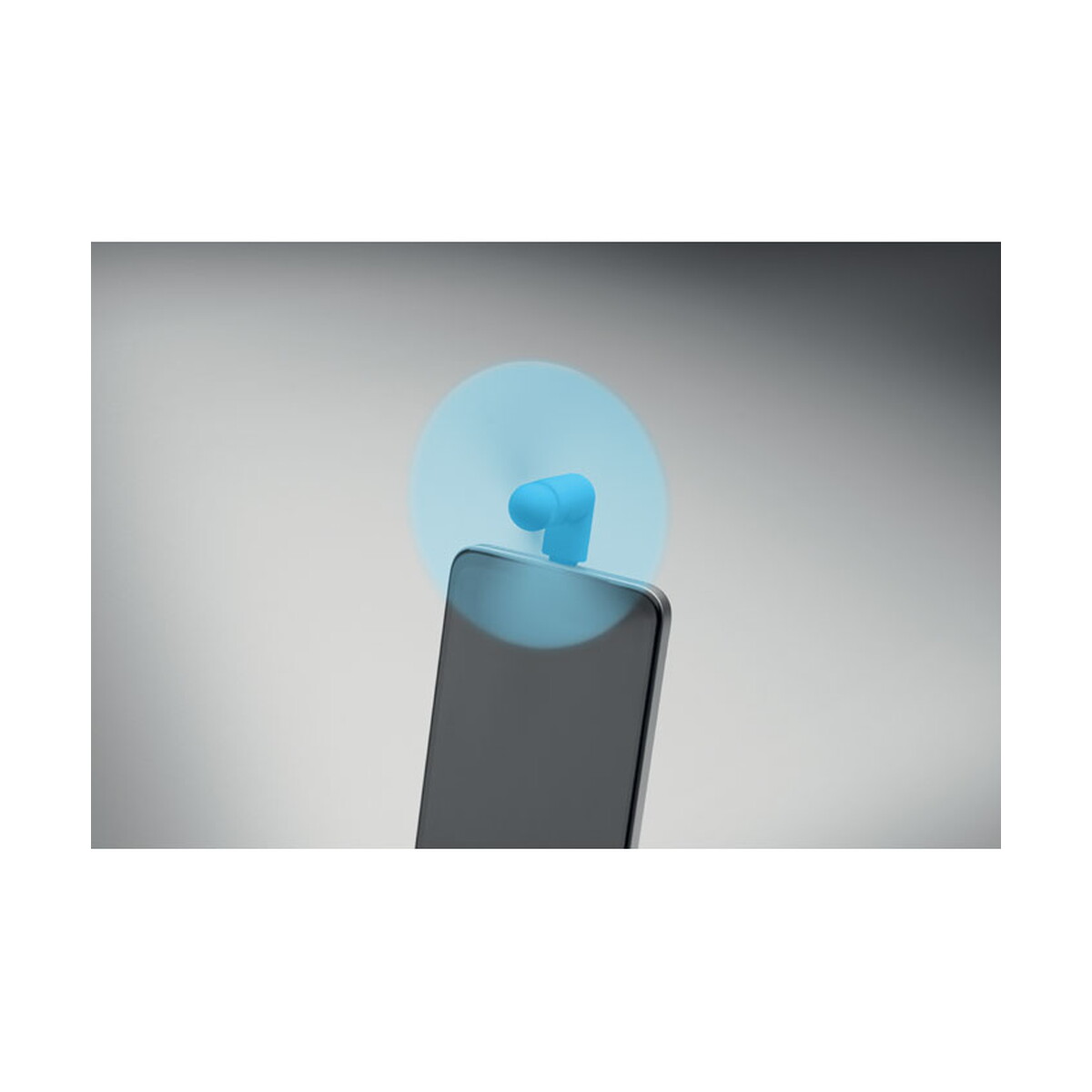 Wentylatory z logo – przenośny wentylator usb phan – turkusowy mo2282-12-open Przenośny wentylator USB PHAN - turkusowy mo2282-12-open