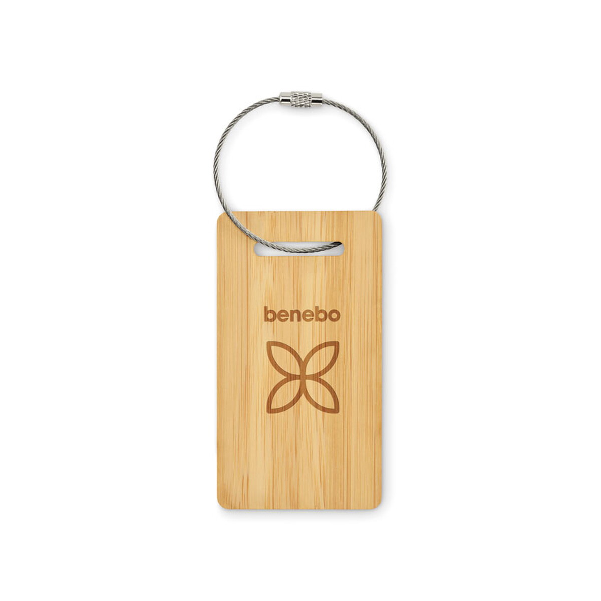 Zawieszki do bagażu z logo – bambusowa zawieszka do bagażu mio – drewniana mo2815-40-print Bambusowa zawieszka do bagażu MIO - drewniana mo2815-40-print