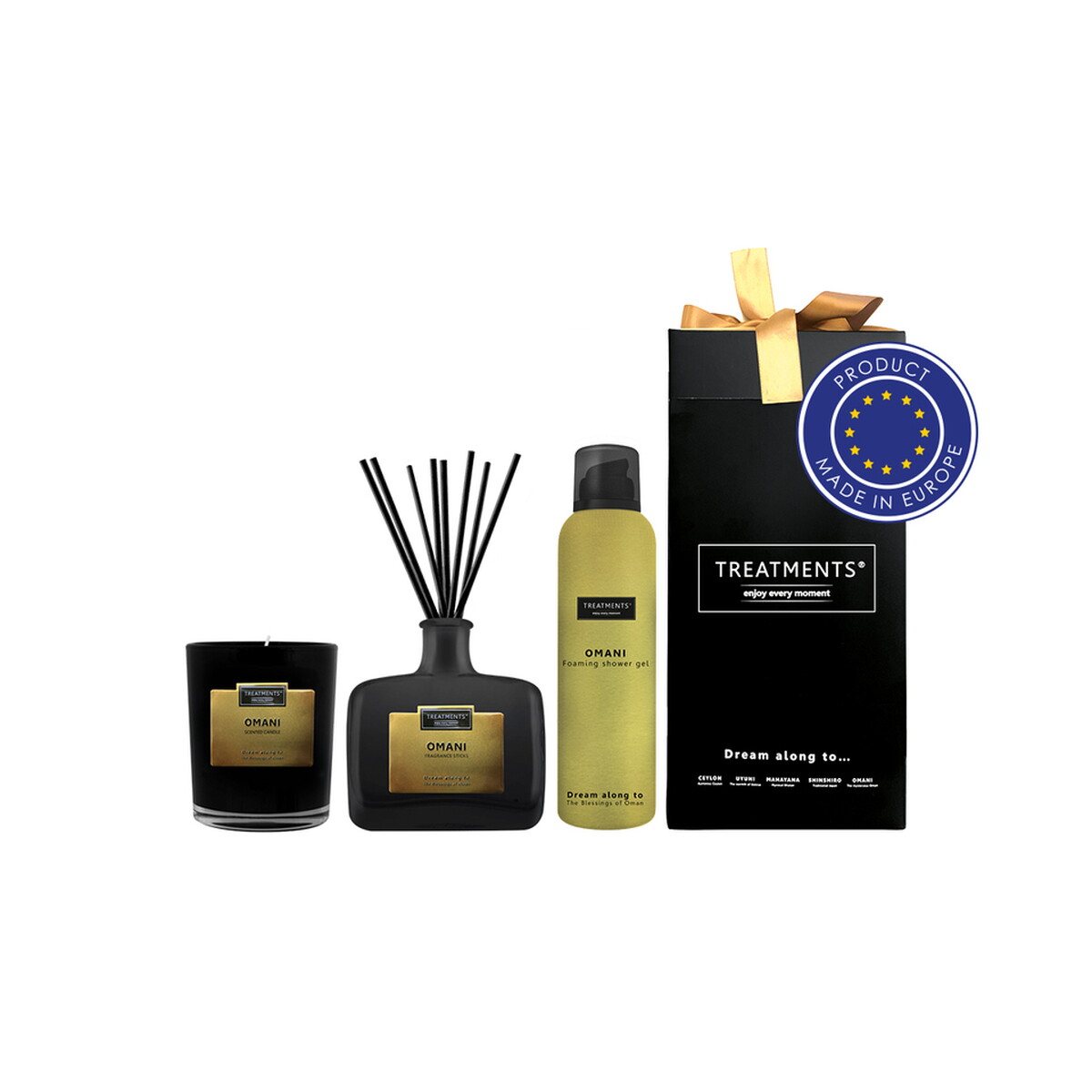Zestawy kąpielowe z logo – zestaw prezentowy home & body deluxe treatments – żółty VTR05-08_AAA00 Zestaw prezentowy Home & Body DeLuxe TREATMENTS - żółty VTR05-08_AAA00