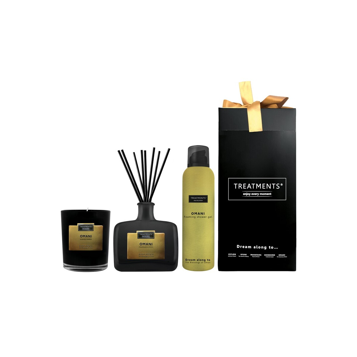 Zestawy kąpielowe z logo – zestaw prezentowy home & body deluxe treatments – żółty VTR05-08_AAB01 Zestaw prezentowy Home & Body DeLuxe TREATMENTS - żółty VTR05-08_AAB01