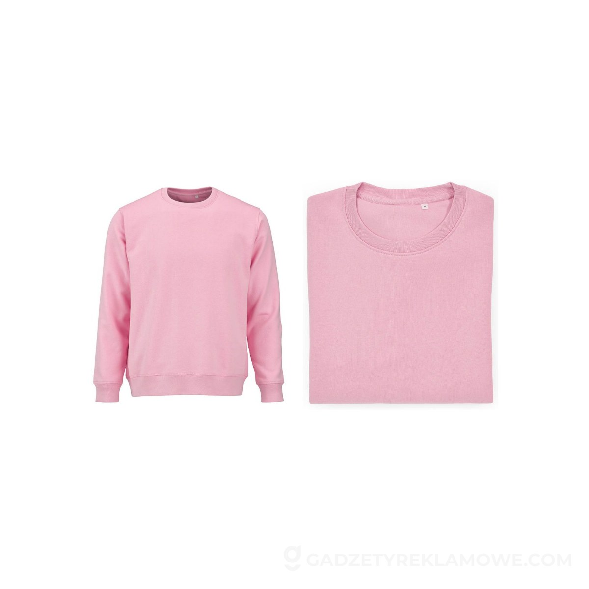 AOD-ASW003-102-03XL-wariantu-watermark Waikiki U Unisex crew neck sweatshirt. Organic cotton and rPET. 300gsm - Pink