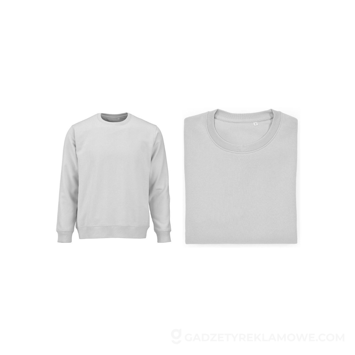 Waikiki U Unisex crew neck sweatshirt. Organic cotton and rPET. 300gsm - Light grey