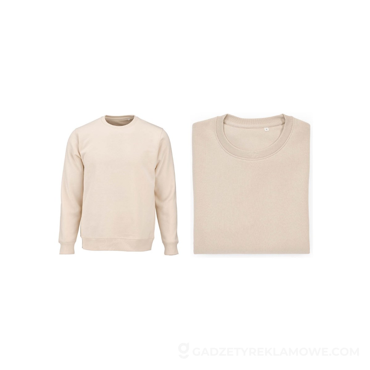 Waikiki U Unisex crew neck sweatshirt. Organic cotton and rPET. 300gsm - Beige