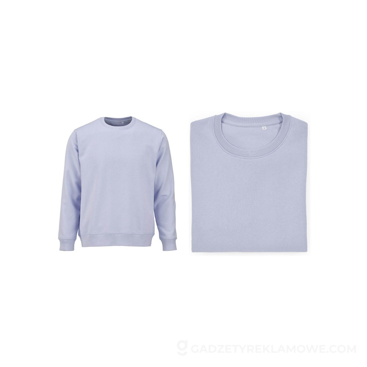 Waikiki U Unisex crew neck sweatshirt. Organic cotton and rPET. 300gsm - pastel blue