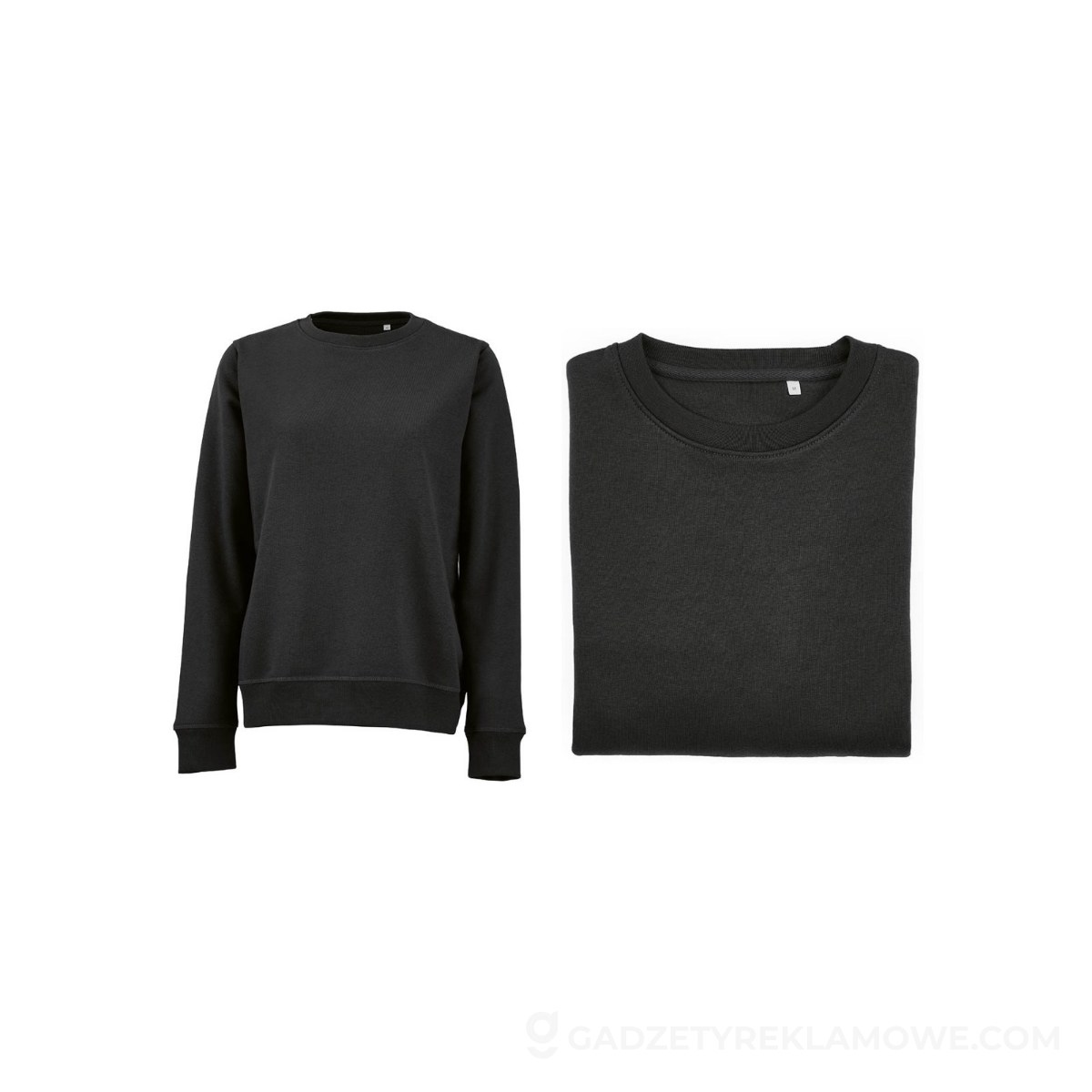 Waikiki W Women's crew neck sweatshirt. Org. cotton and rPET. 300gsm - Black