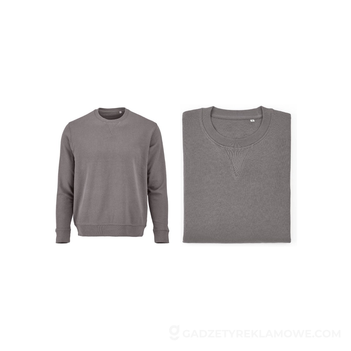 Capri french terry crew neck sweatshirt. 100% org. cotton. 300gsm - Grey