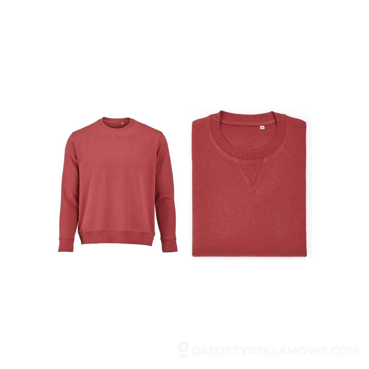 Capri french terry crew neck sweatshirt. 100% org. cotton. 300gsm - Terracota