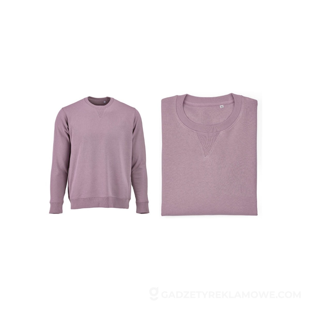Capri french terry crew neck sweatshirt. 100% org. cotton. 300gsm - Lilac