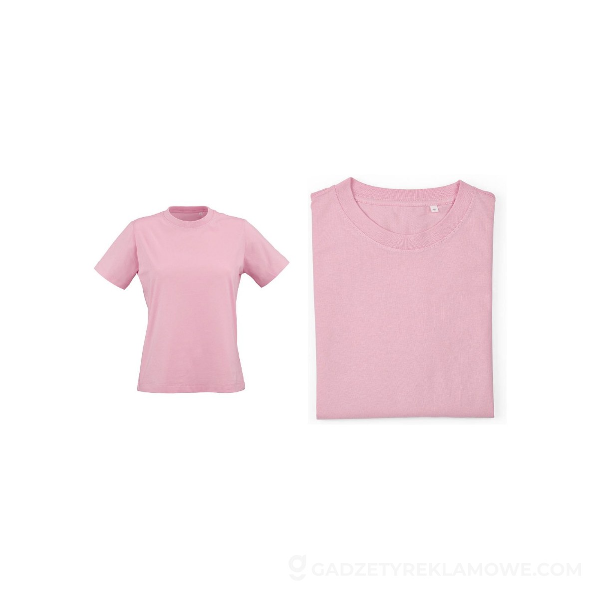 AOD-ATS002-102-03XL-wariantu-watermark Copacabana W Women's jersey t-shirt. 100% organic cotton. 165gsm - Pink