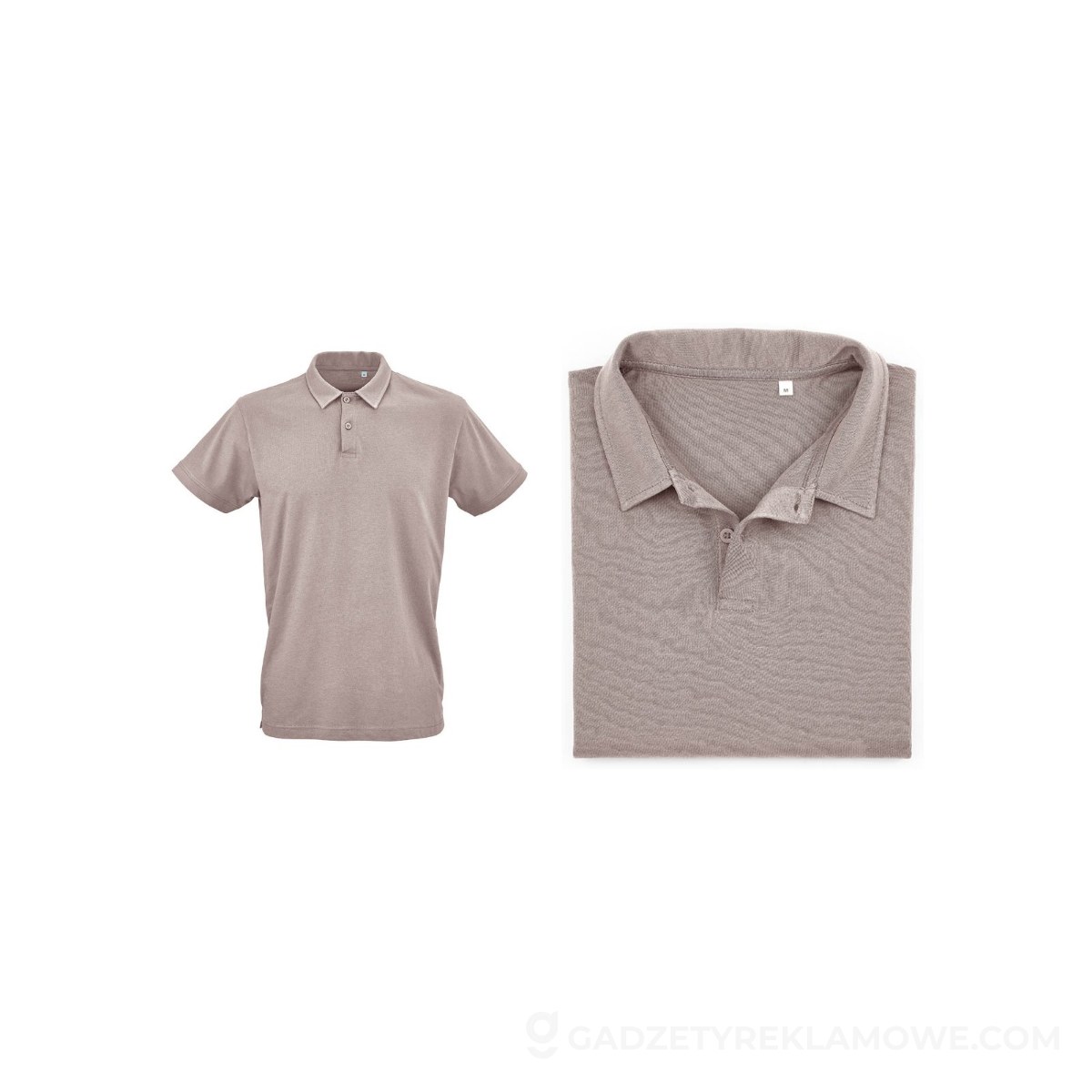 Ipanema short sleeve jersey polo shirt. 100% org. cotton. 160gsm - Taupe