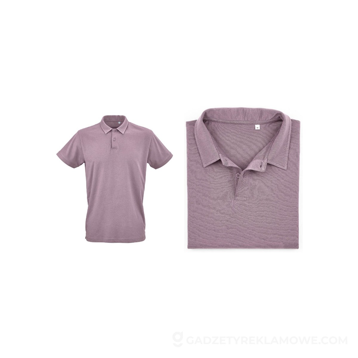 AOD-ATS005-142-000M-wariantu-watermark Ipanema short sleeve jersey polo shirt. 100% org. cotton. 160gsm - Lilac