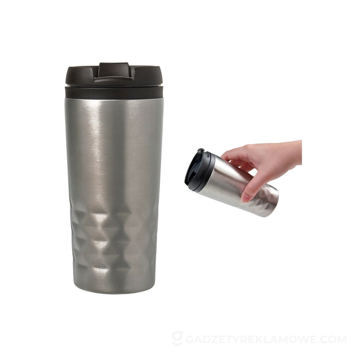 Kubek termiczny 300 ml - srebrny