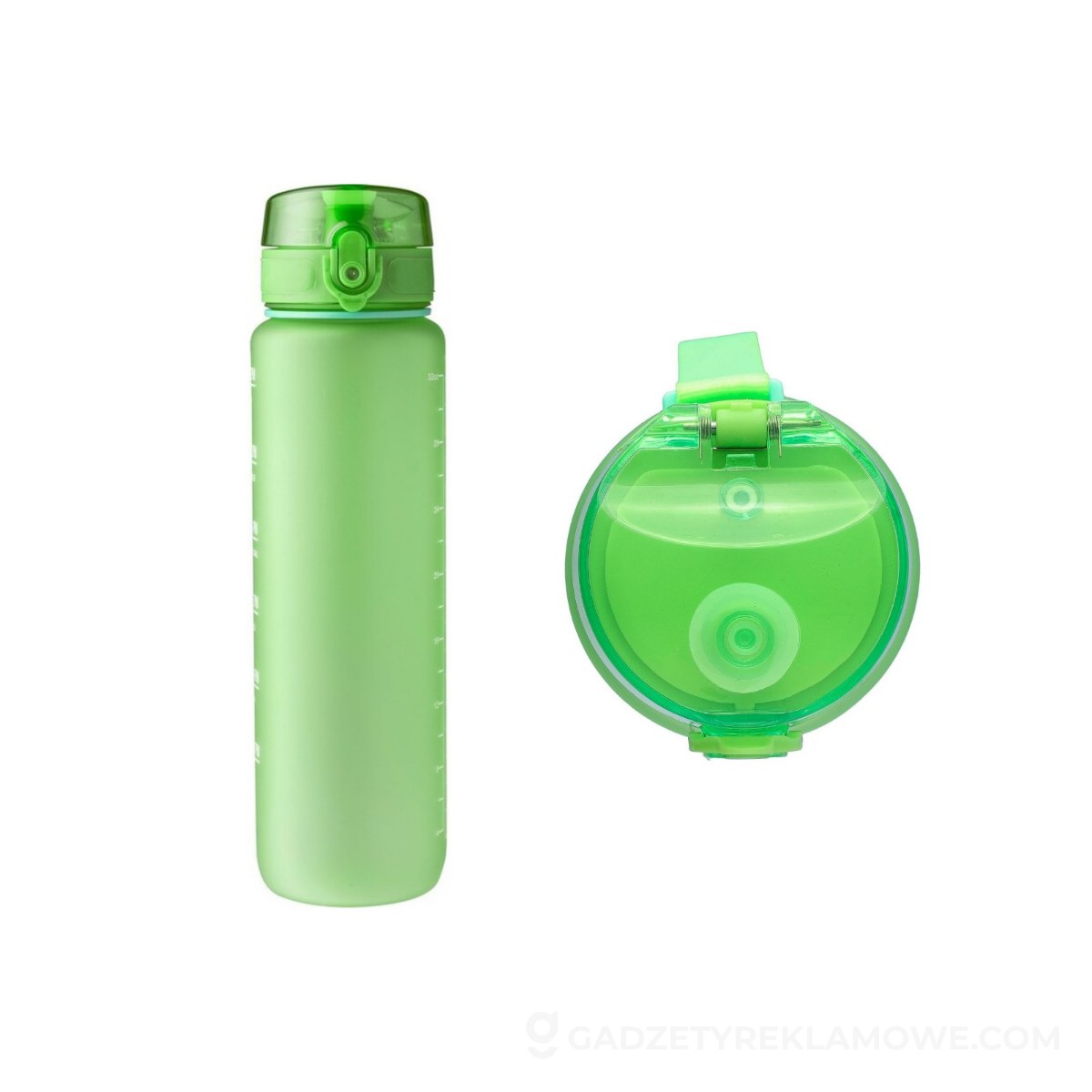 Butelka motywacyjna 1000 ml RPET - zielona