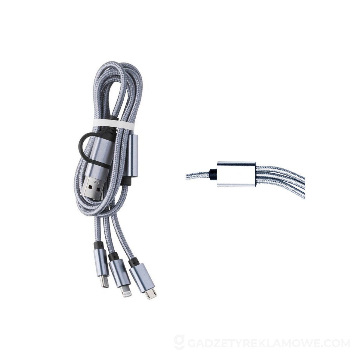 Kabel do ładowania - srebrny
