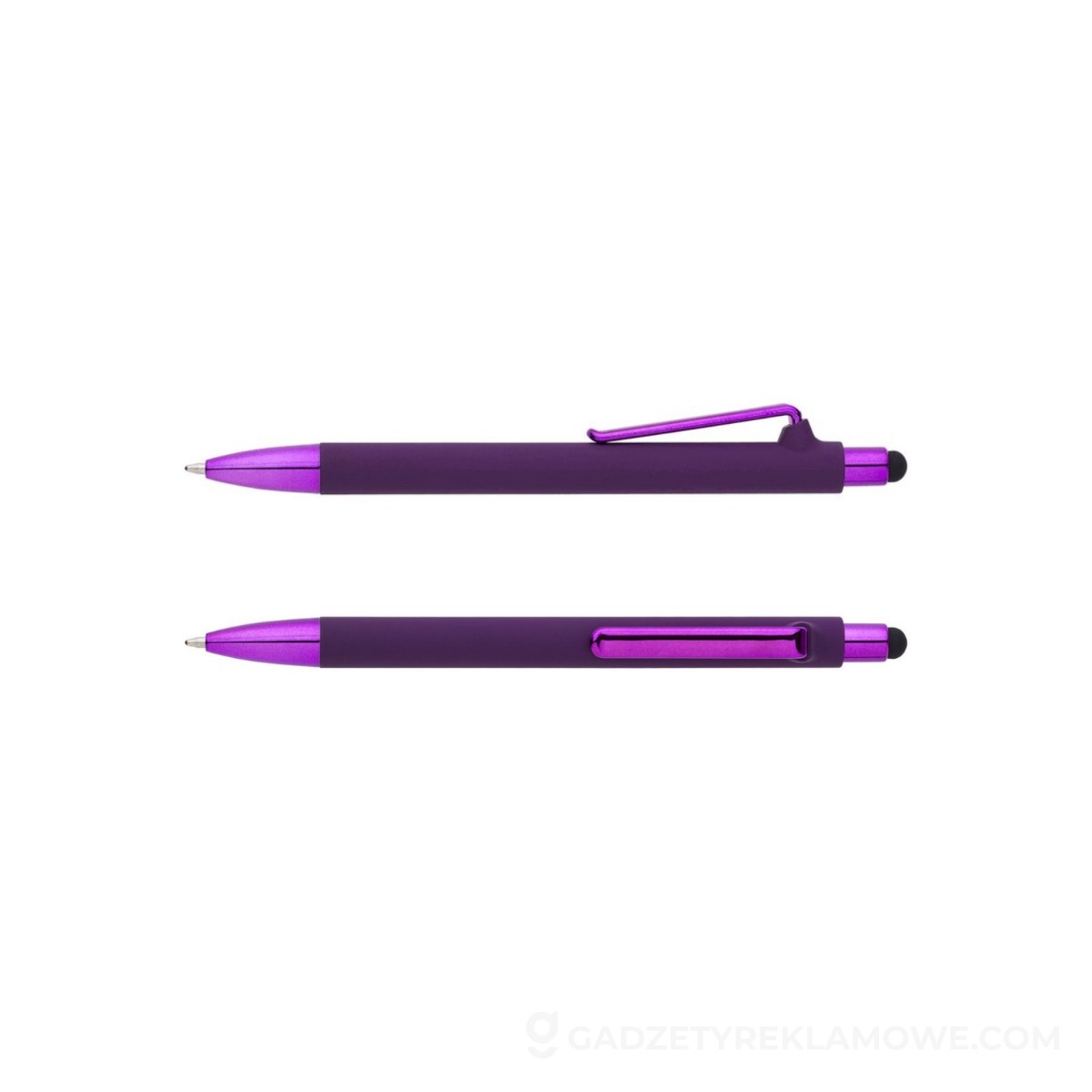 Długopis, touch pen - fioletowy