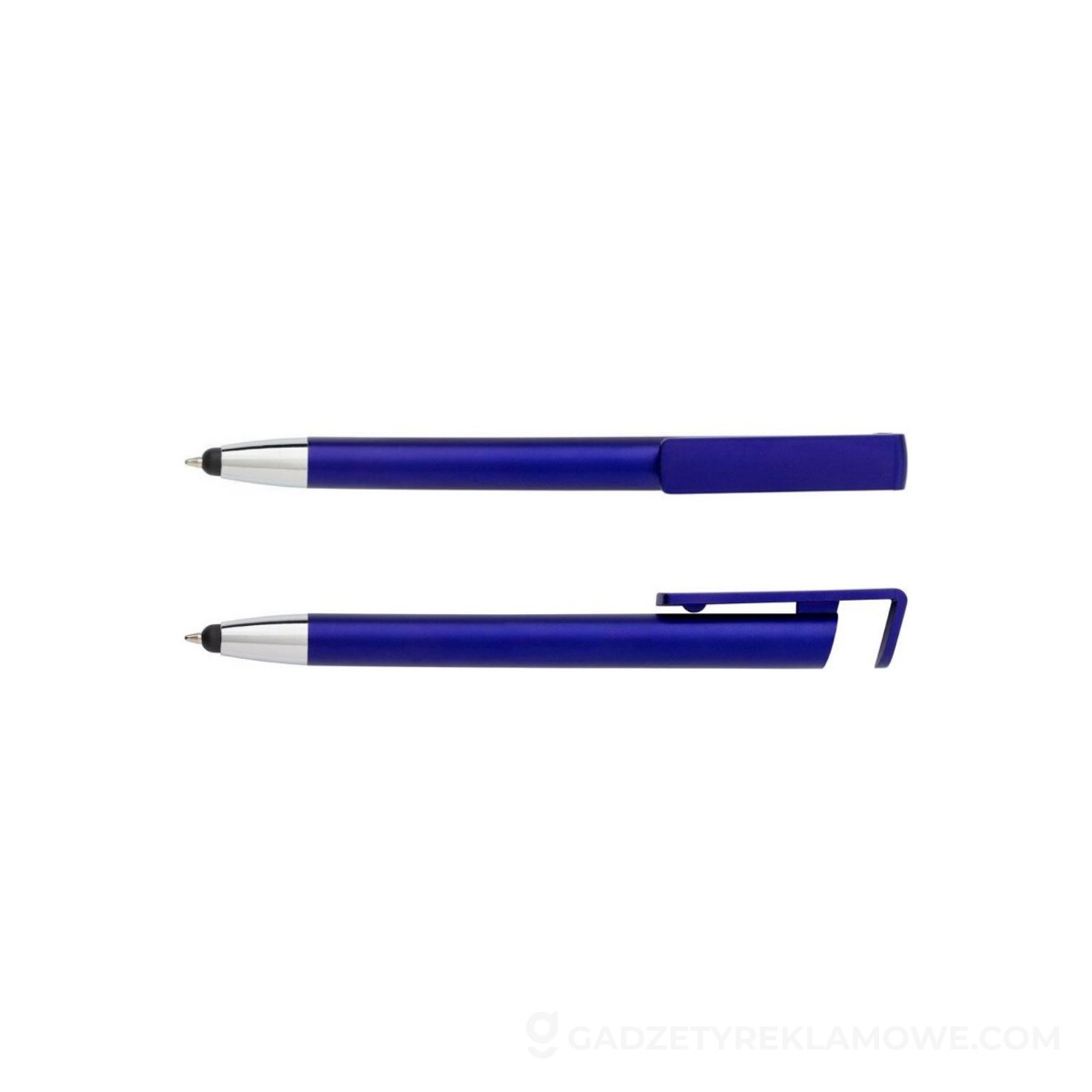 Długopis, touch pen, stojak na telefon - granatowy