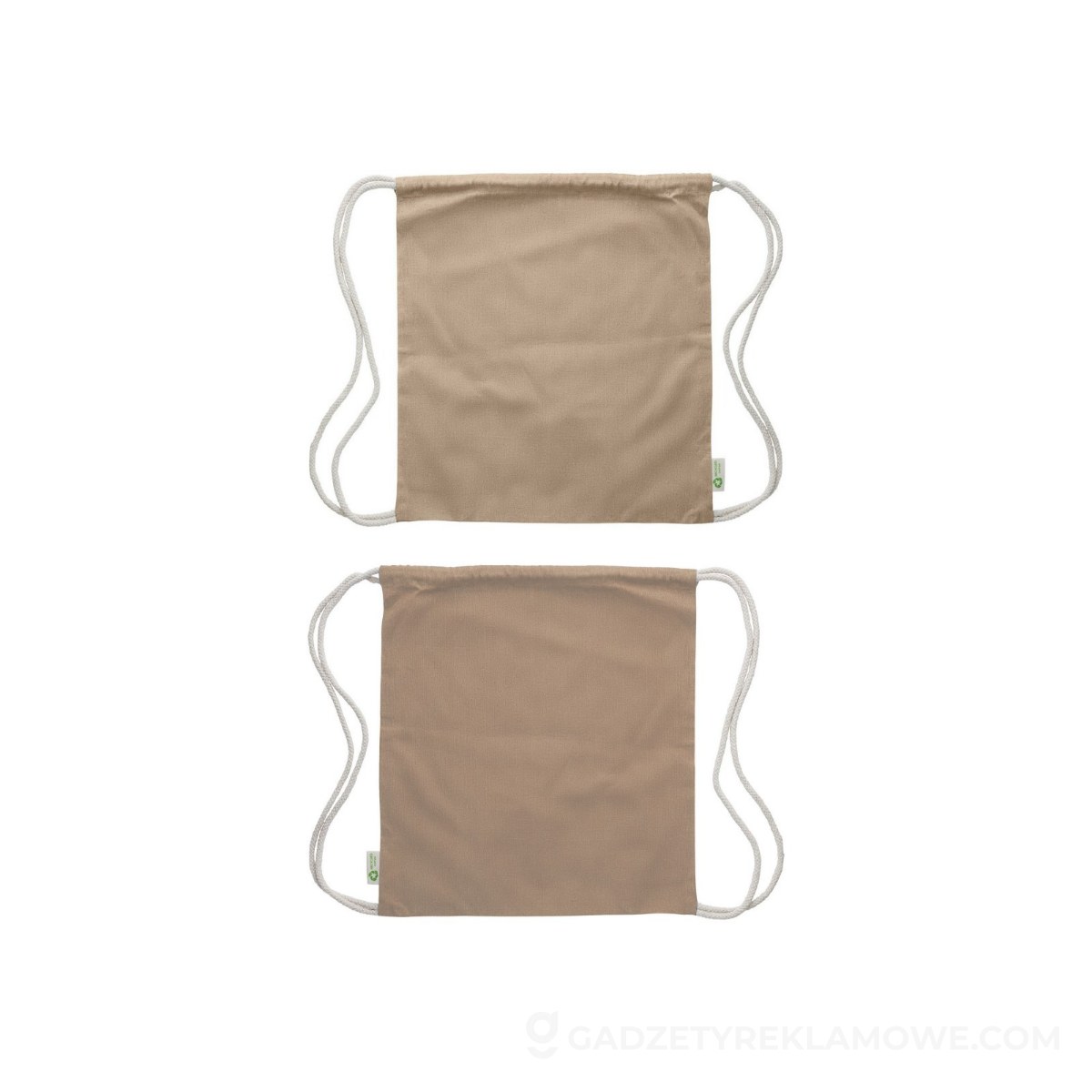 Worek ze sznurkiem z bawełny - khaki