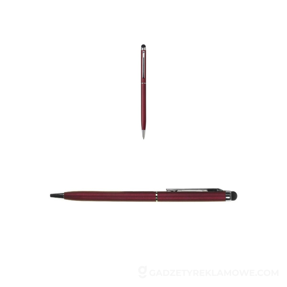 Długopis, touch pen - burgundowy