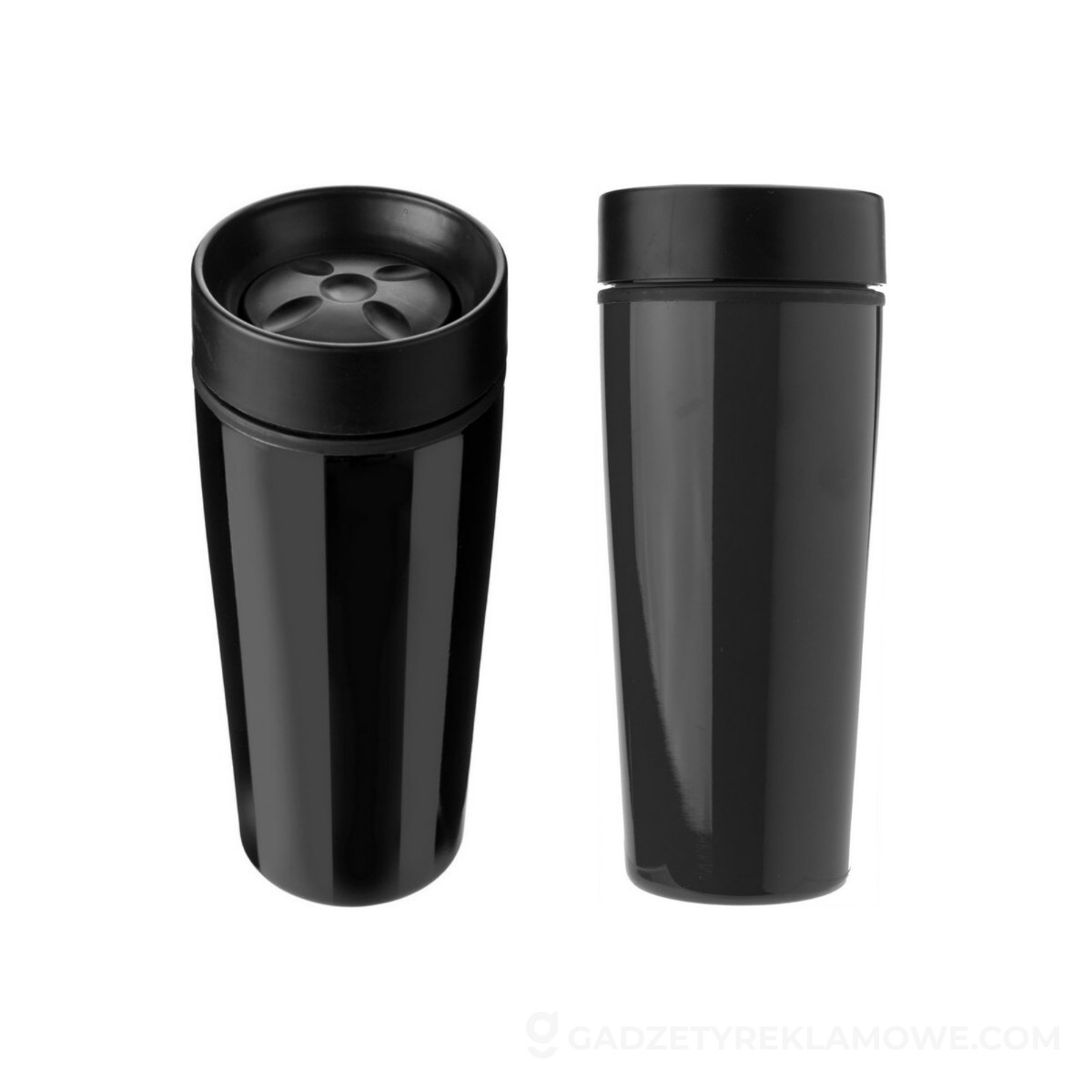Kubek termiczny 450 ml z plastikowym wnętrzem - czarny