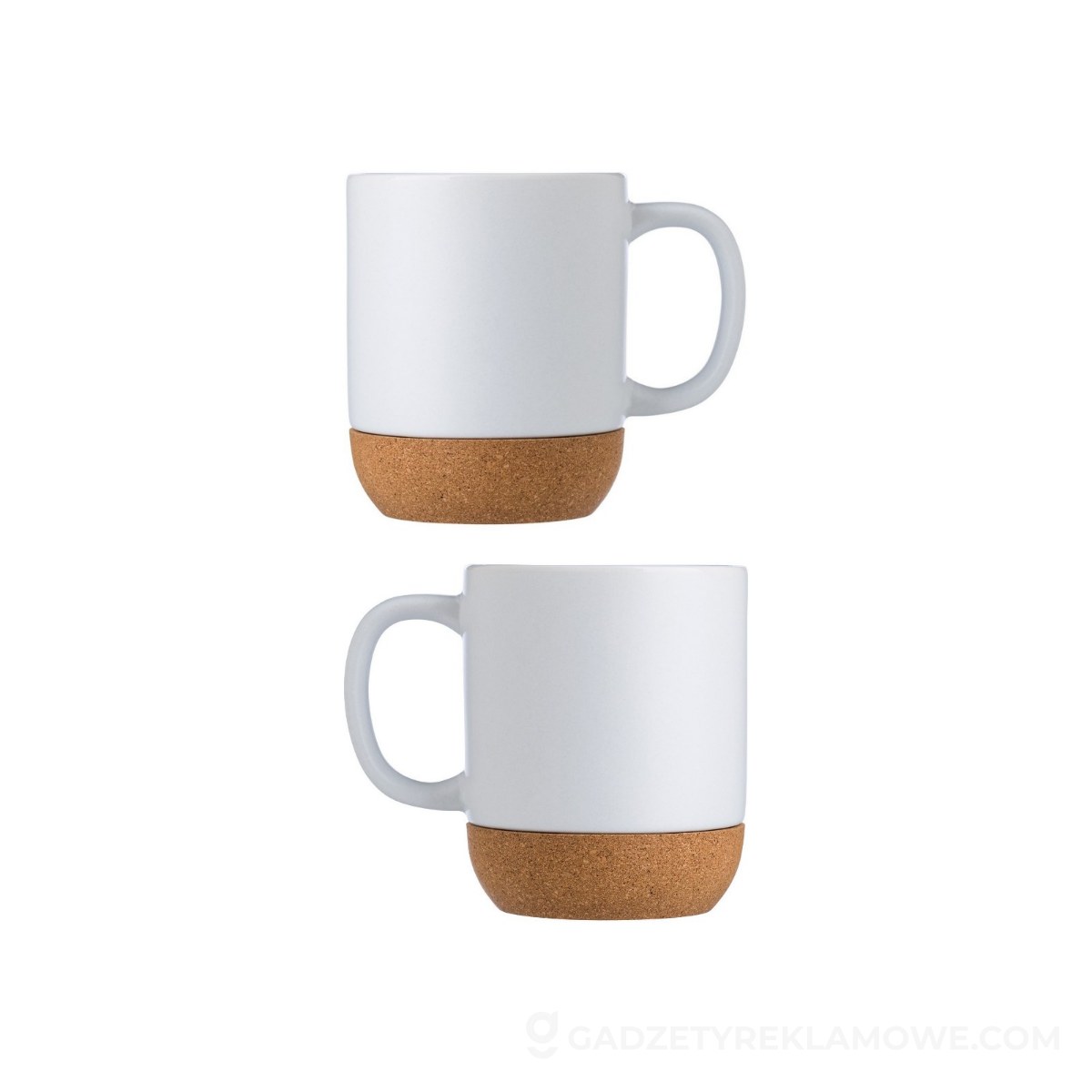 AXP-V6985-02-wariantu-watermark Kubek ceramiczny 300 ml z korkowym elementem - biały