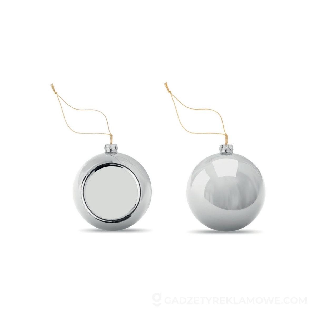 Gadżety reklamowe Olkusz 11 Bombka do sublimacji HAPPY BALL - srebrna