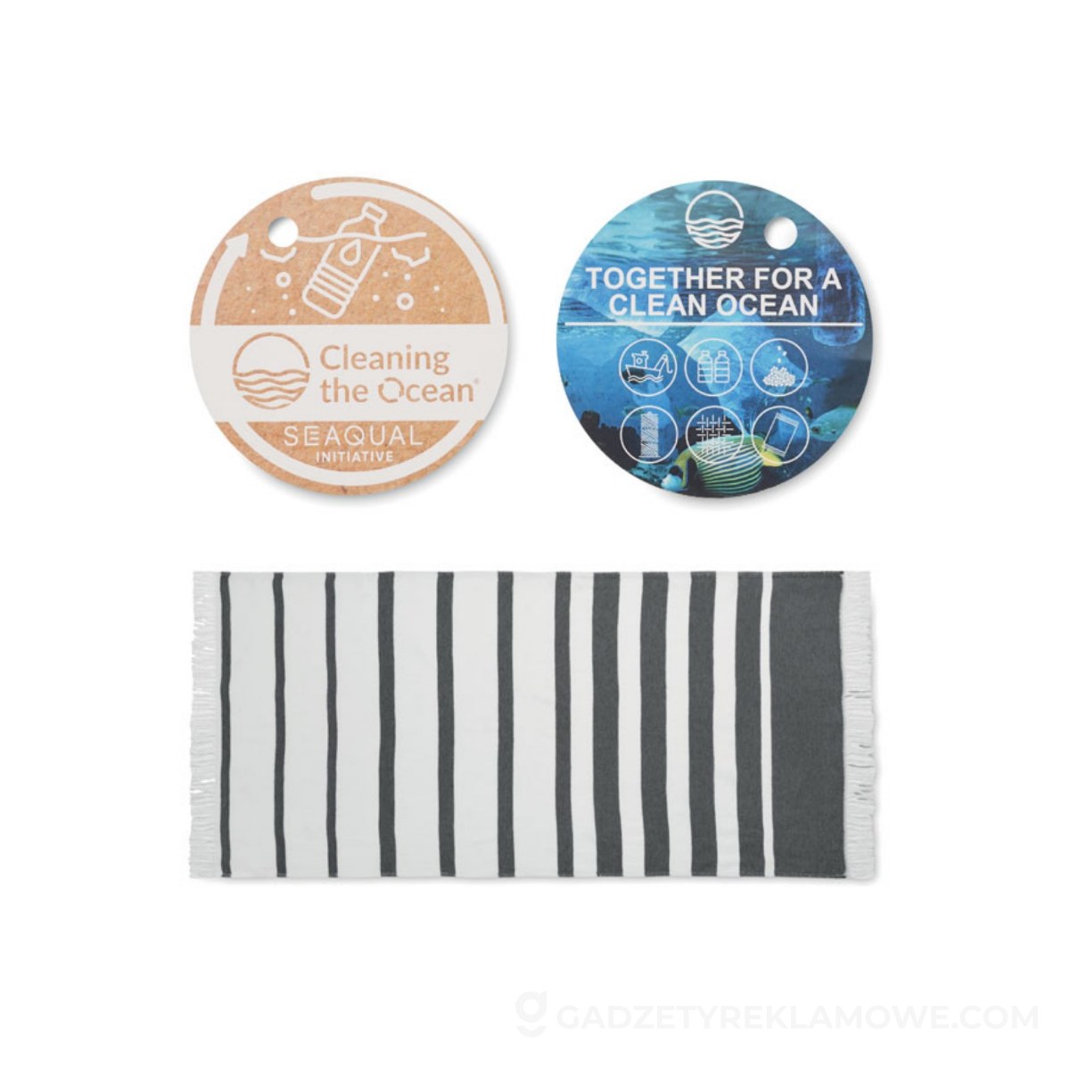 Ręcznik SEAQUAL® hammam 70x140 MAR - szary