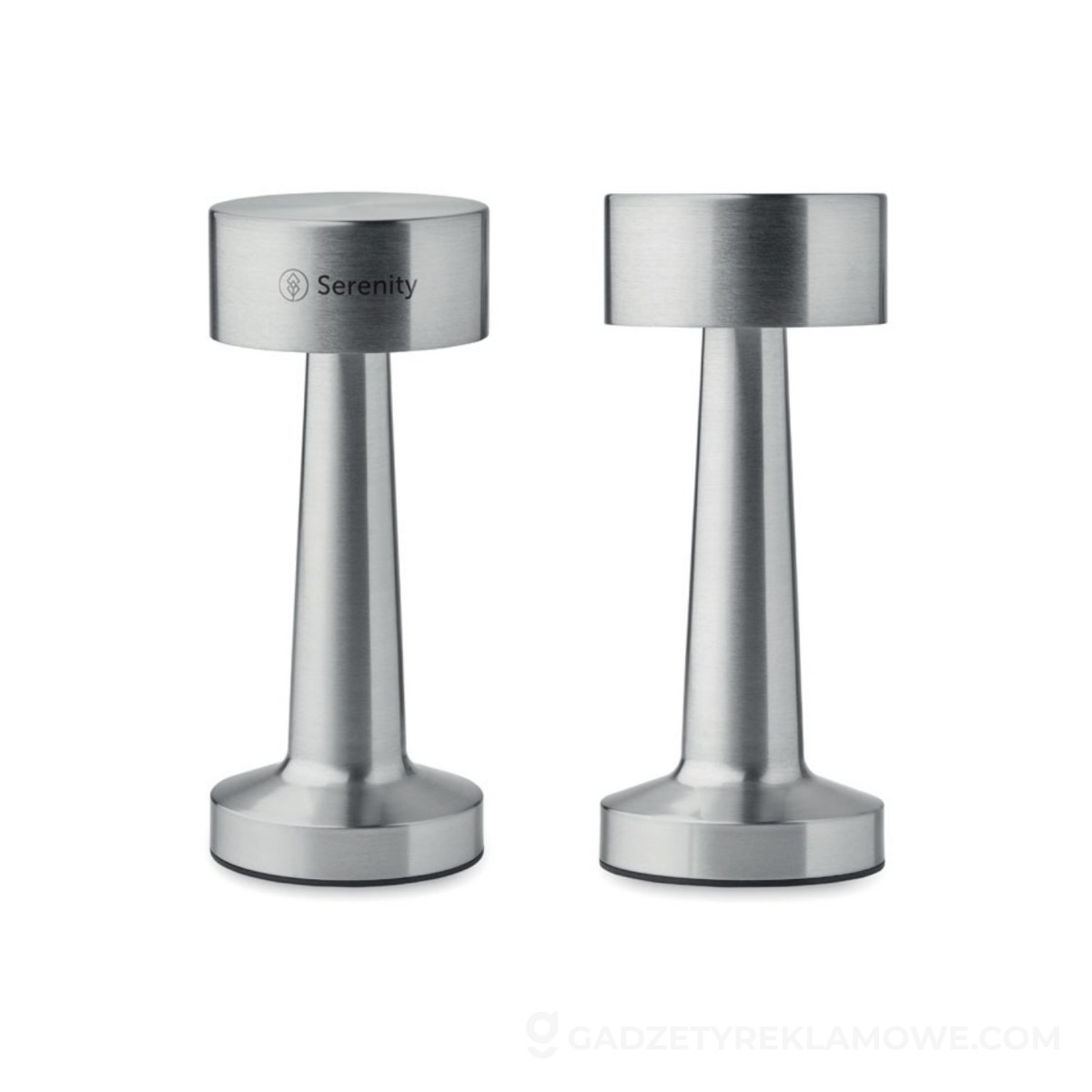 Akumulatorowa metalowa lampa st HIERLUZ - srebrna