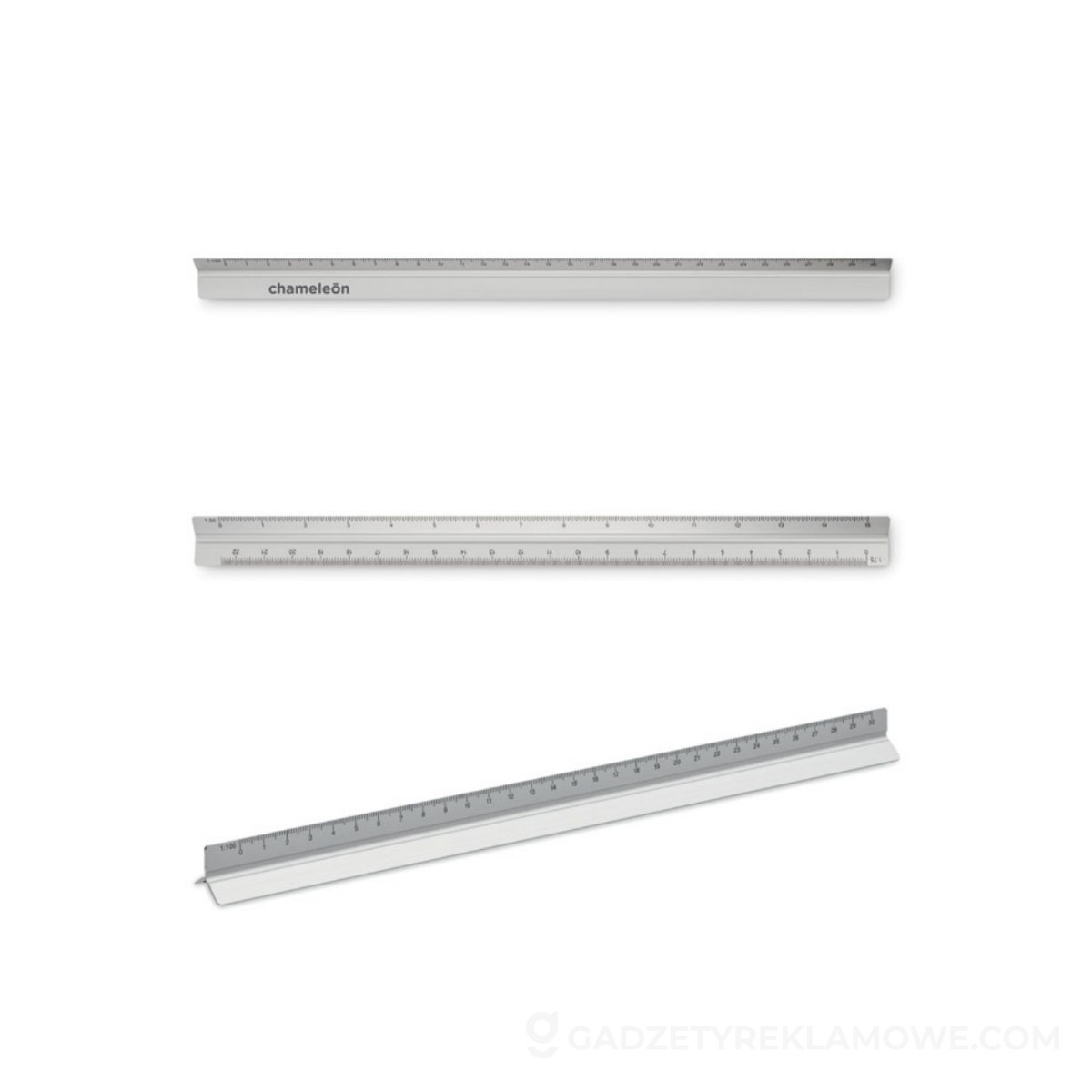 Gadżety reklamowe Piotrków Trybunalski 11 Linijka 30cm z aluminium TRIA - srebrna