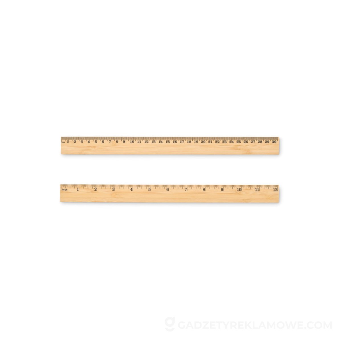 Gadżety reklamowe Głogów 3 Linijka bambusowa 30 cm Baris - drewniana