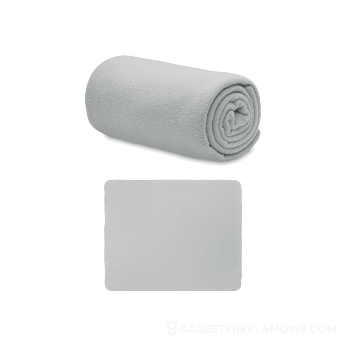 Koc z polaru RPET 130gr/m² BOGDA - szary