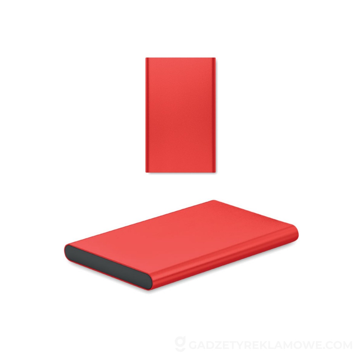 Power Bank 4000 mAh typ C POWERFLAT C - czerwony