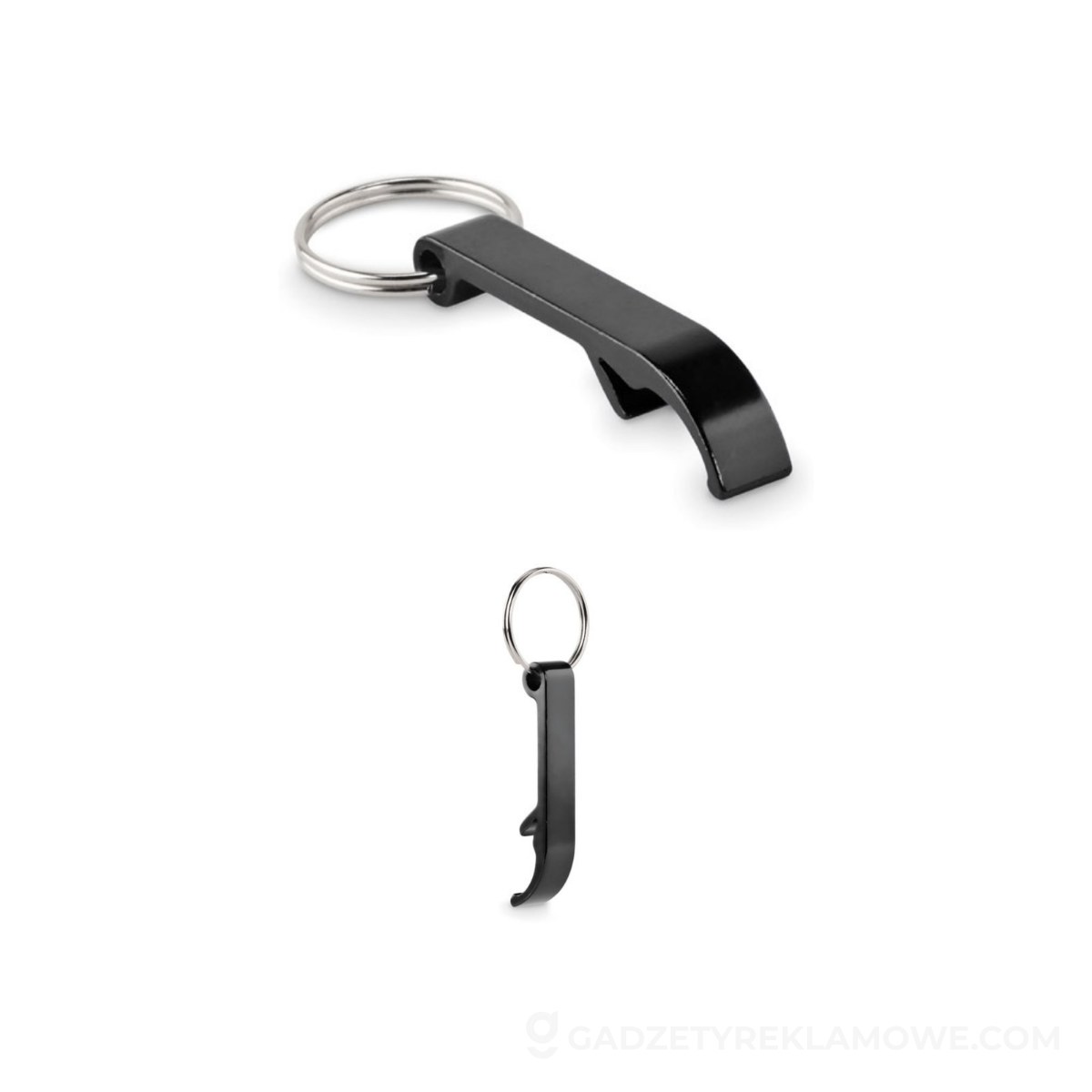 Aluminiowy brelok z recyklingu OVIKEY - czarny