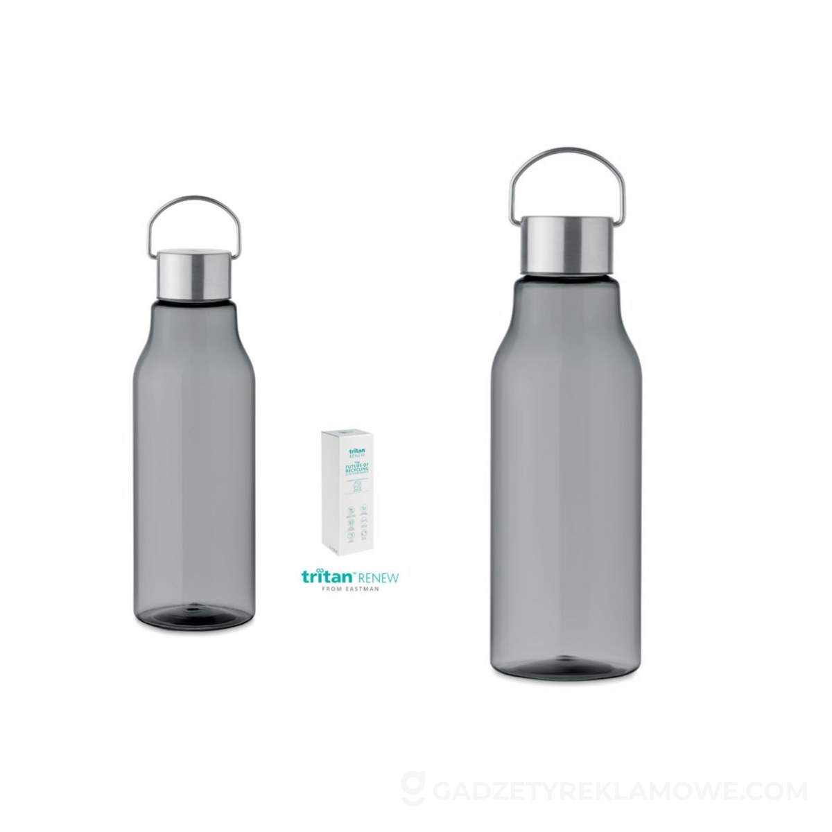 Gadżety reklamowe Krotoszyn 9 Butelka Tritan Renew™ 800 ml SOUND - przezroczysta szara
