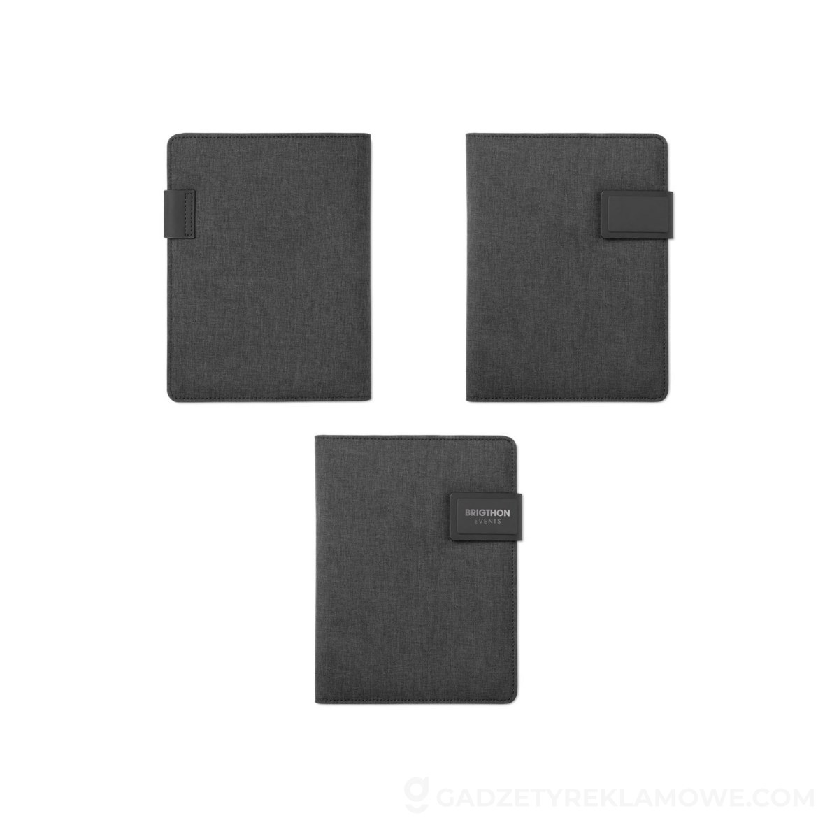 Teczka A5 z powerbankiem POWERNOTY - czarna
