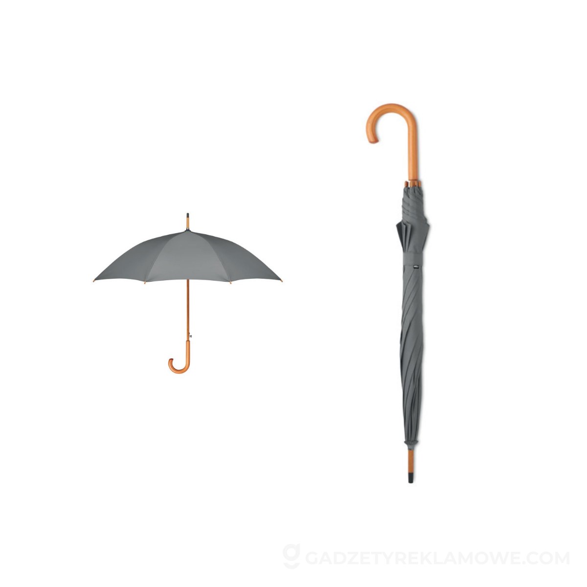 Gadżety reklamowe Krotoszyn 11 Parasol RPET CUMULI RPET - szary