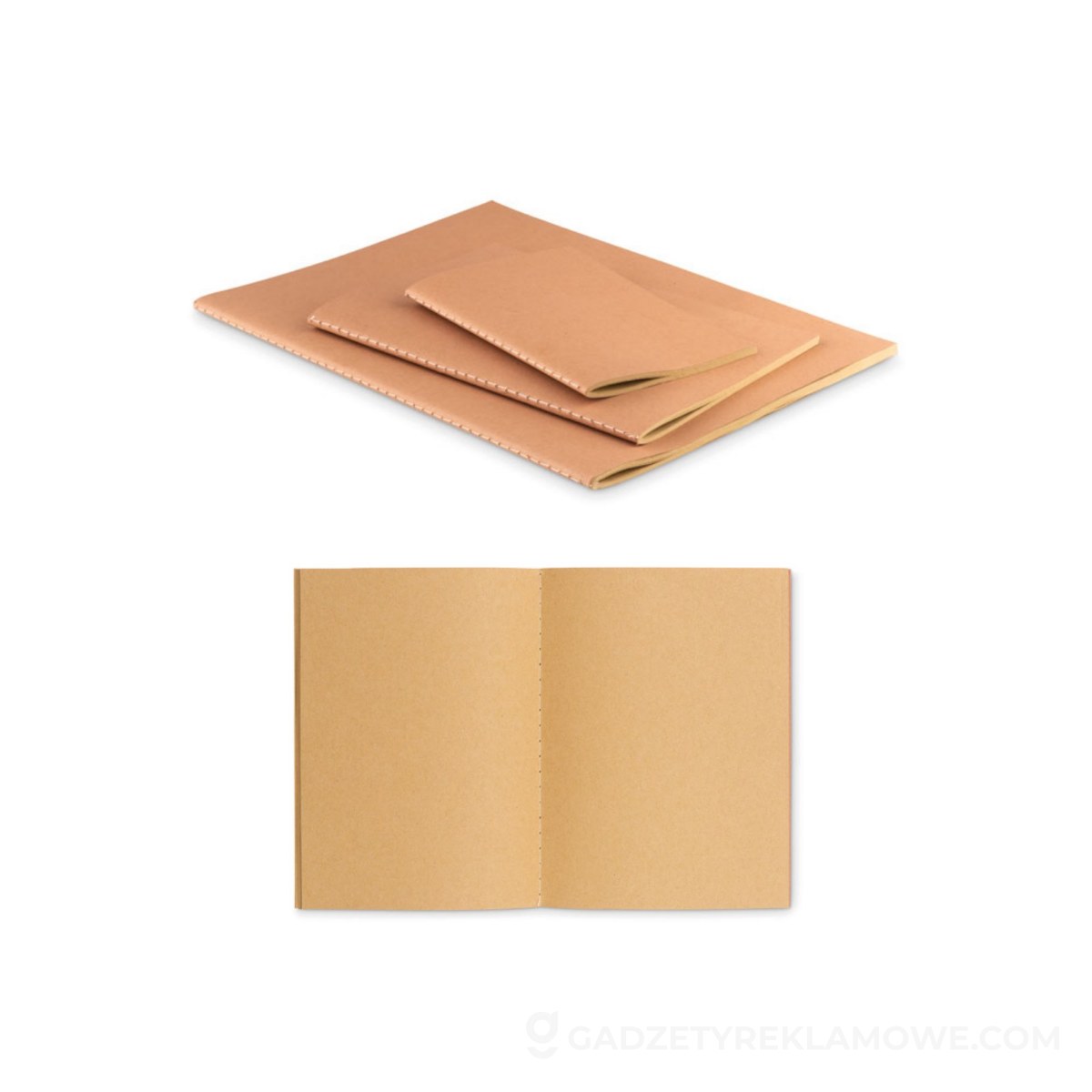 Gadżety reklamowe Ostróda 4 Notatnik A6 MINI PAPER BOOK - beżowy