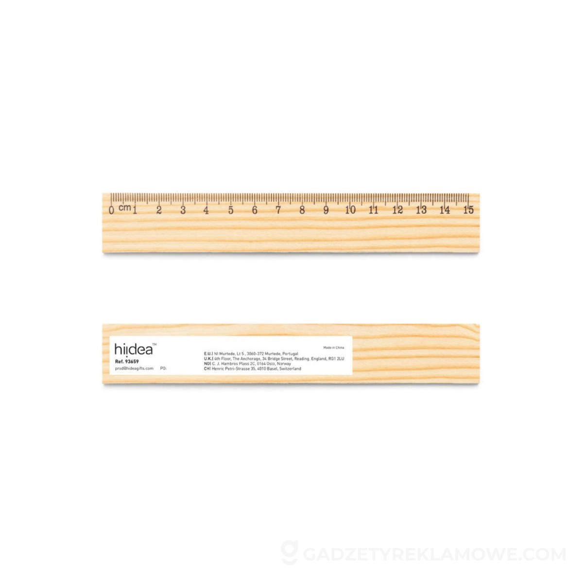 STR-93659-150-wariantu-watermark Linijka drewniana Wesley 15 cm - Jasna naturalna