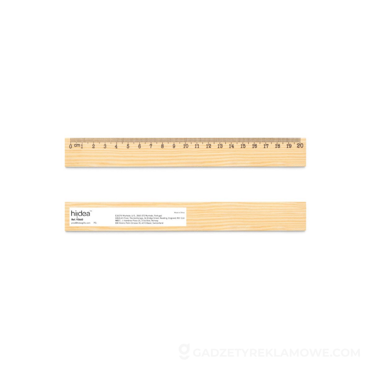 STR-93660-150-wariantu-watermark Linijka Wesley 20 z drewna sosnowego 20 cm - Jasna naturalna