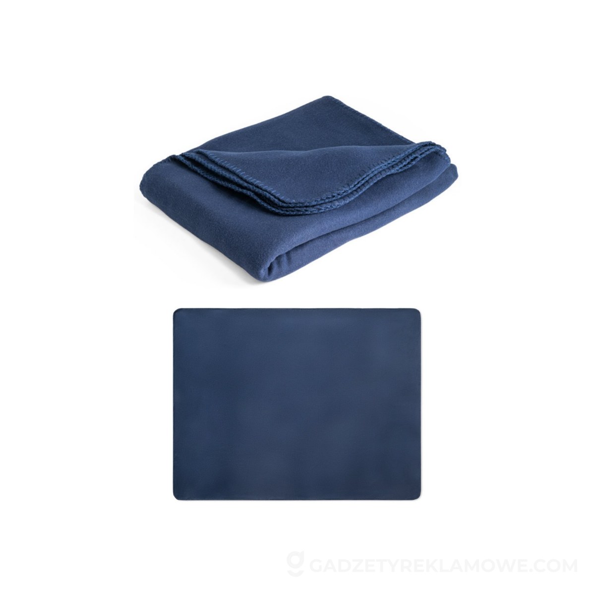 GALLIOT. Polarowy koc (180 g/m²) z poliestru pochodzącego (100% rPET) - granatowy