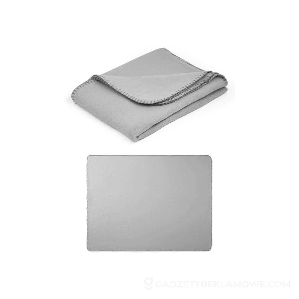 GALLIOT. Polarowy koc (180 g/m²) z poliestru pochodzącego (100% rPET) - Szary