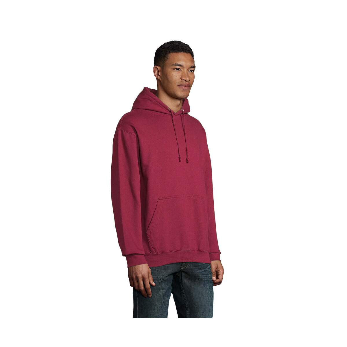 Bluzy z logo – condor uni bluza z kapturem condor – burgundowa – xxl s03815-bg-side CONDOR Uni Bluza z kapturem CONDOR - Burgundowa - XXL s03815-bg-side