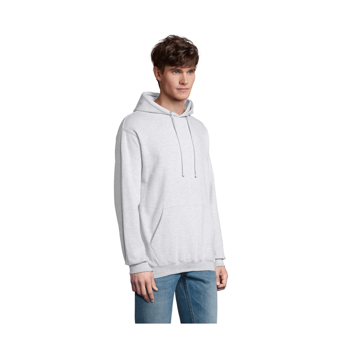 Bluzy z logo – condor uni bluza z kapturem condor – szara melanż 2 – xl s03815-gy-side CONDOR Uni Bluza z kapturem CONDOR - Szara Melanż 2 - XL s03815-gy-side