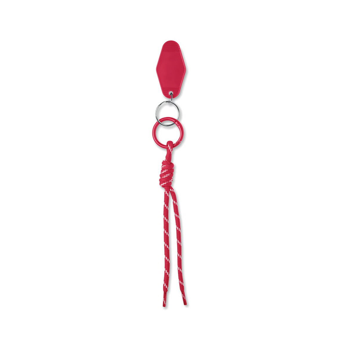 Breloki wielofunkcyjne z logo – brelok pleciony z tagiem keybraid – czerwony mo3167-05-back Brelok pleciony z tagiem KEYBRAID - czerwony mo3167-05-back
